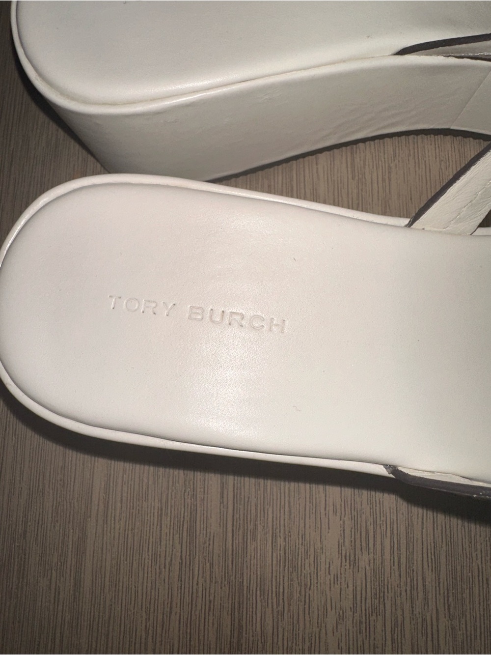 Tory Burch White Miller Wedge Sandals - Picture 7 of 14